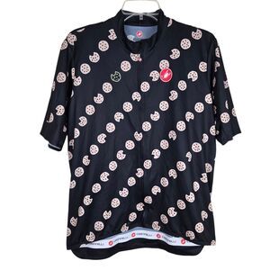 Castelli Earn Your Cookies Cycling Jersey Men's Sz 3XL Black Short Sleeve